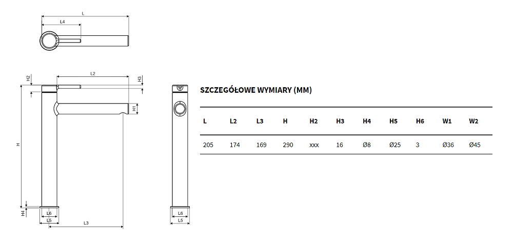 Смеситель для раковины Excellent Pi 1202 хром купить в интернет-магазине сантехники Sanbest