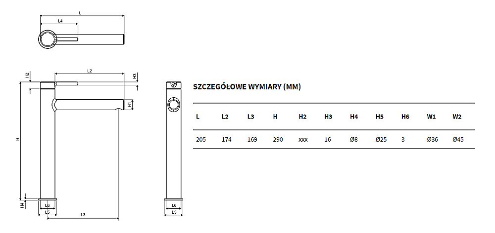 Смеситель для раковины Excellent Pi 1202 хром купить в интернет-магазине сантехники Sanbest