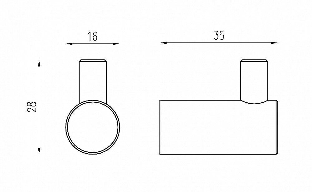 Крючок Abber Osten 316 AA1851BGG оружейная сталь брашированная купить в интернет-магазине сантехники Sanbest