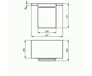 Боковой шкафчик Ideal Standard Daylight K2223HG 35 белый матовый для ванной в интернет-магазине сантехники Sanbest