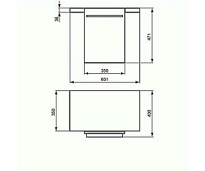 Боковой шкафчик Ideal Standard Daylight K2223HG 35 белый матовый для ванной в интернет-магазине сантехники Sanbest