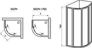 Душевой уголок Ravak SUPERNOVA SKCP4 90x90 белый/Grape купить в интернет-магазине Sanbest