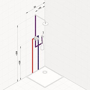 Душевая система KLUDI BOZZ 387363976 черный матовый купить в интернет-магазине сантехники Sanbest
