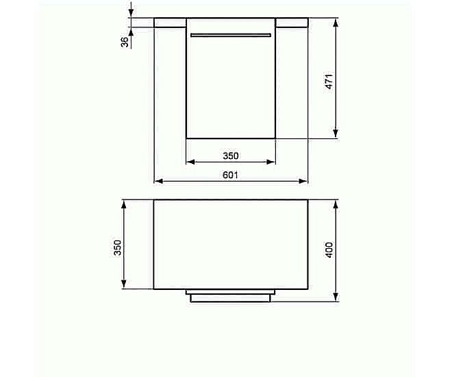 Боковой шкафчик Ideal Standard Daylight K2223HG 35 белый матовый для ванной в интернет-магазине сантехники Sanbest