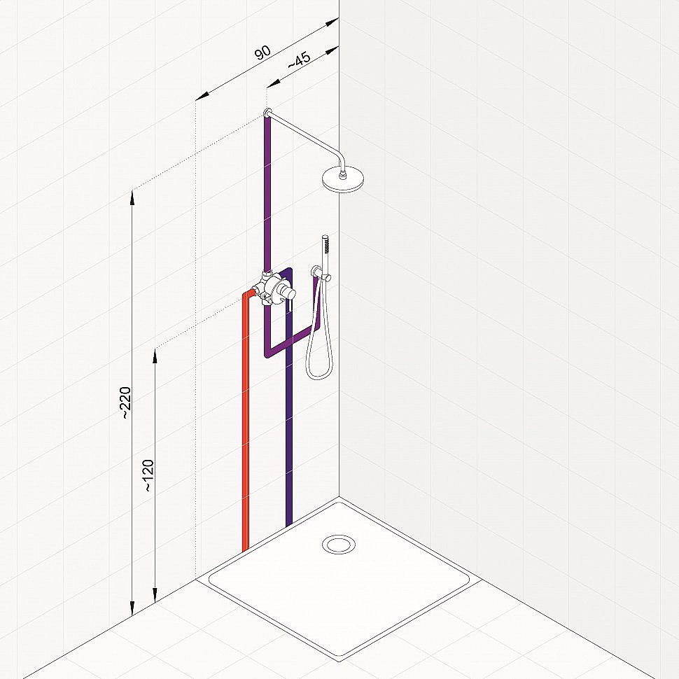 Душевая система KLUDI BOZZ 387363976 черный матовый купить в интернет-магазине сантехники Sanbest