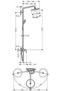 Душевая система Hansgrohe Croma 27222000 купить в интернет-магазине сантехники Sanbest
