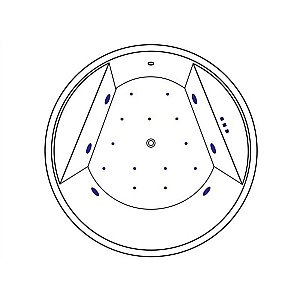 Ванна акриловая EXCELLENT Great Arc RELAX WAEX.GRE16.RELAX.GL 160x160 белая с гидромассажем купить в интернет-магазине Sanbest