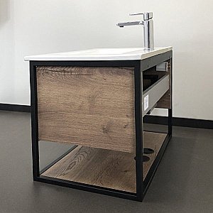 Тумба с раковиной Comforty Бонн 00-00006487 75 дуб темный для ванной в интернет-магазине Sanbest