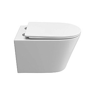 Унитаз подвесной BelBagno TRE-TOR BB5180CH-TOR/SC белый, с крышкой микролифт, безободковый, слив-торнадо купить в интернет-магазине Sanbest