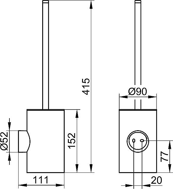 Ершик для туалета KEUCO REVA 12864019000 хром купить в интернет-магазине сантехники Sanbest
