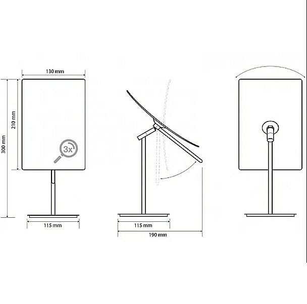 Зеркало косметическое Bemeta 116201312 хром купить в интернет-магазине сантехники Sanbest