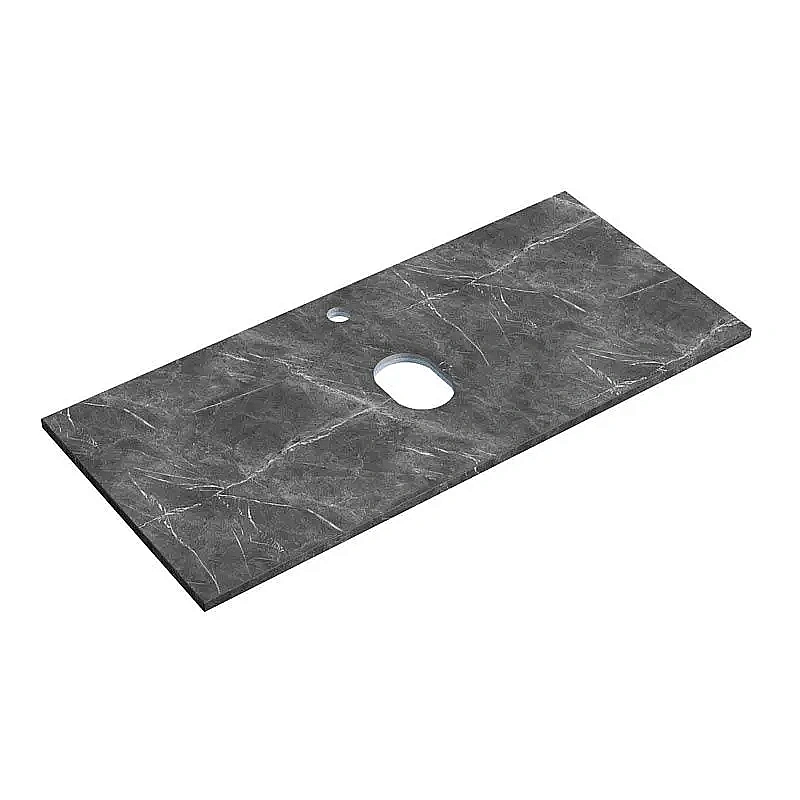 Столешница Sancos 100 TT100A1X с отверстием под смеситель, черная для ванной в интернет-магазине сантехники Sanbest