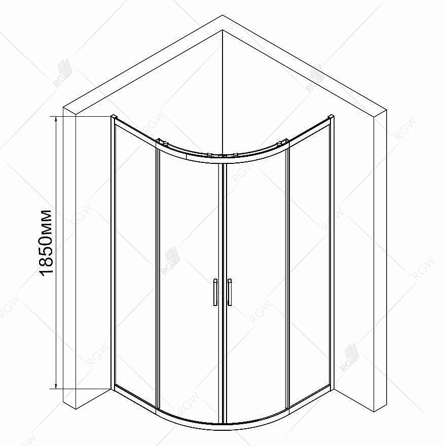 Душевой уголок RGW Classic CL-53 90x90 купить в интернет-магазине Sanbest