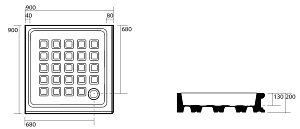 Душевой поддон Kerasan Retro 1338 90х90 купить в интернет-магазине Sanbest