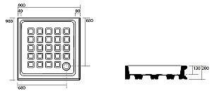 Душевой поддон Kerasan Retro 133801 90х90 белый купить в интернет-магазине Sanbest