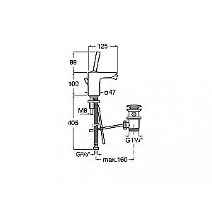 Смеситель для биде Roca Pals 5A606DC00 купить в интернет-магазине сантехники Sanbest