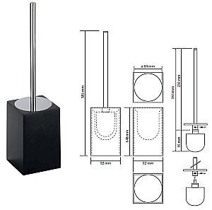 Ёршик напольный Bemeta Gamma 145613310 черный купить в интернет-магазине сантехники Sanbest