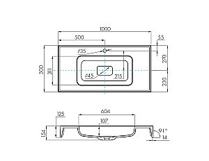 Раковина Акватон Ричмонд 100 1A70603KRD010 белая купить в интернет-магазине Sanbest