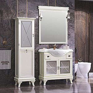 Тумба напольная с раковиной Опадирис Борджи 85 слоновая кость для ванной в интернет-магазине Sanbest