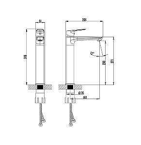 Смеситель для раковины Creavit Solo SO6500 хром купить в интернет-магазине сантехники Sanbest