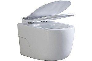 Унитаз подвесной Art&Max VERONA AM012CHRT/SC белый, с сиденьем микролифт, безободковый купить в интернет-магазине Sanbest
