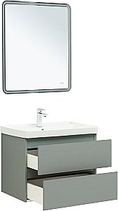 Тумба с раковиной Aquanet Вега 2.0 337960/301804 70 мисти грин для ванной в интернет-магазине Sanbest
