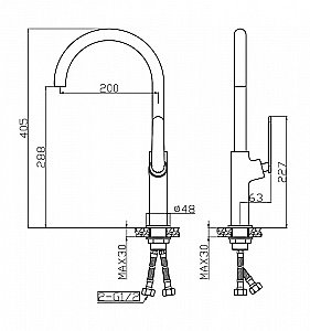 Смеситель для кухни Agger Beauty A2600100 хром купить в интернет-магазине сантехники Sanbest