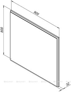 Зеркало Aquanet Nova Lite 90 белый в ванную от интернет-магазине сантехники Sanbest