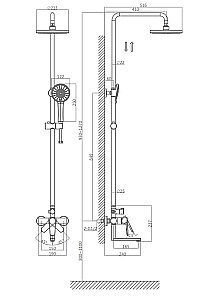 Душевая система D&K Bayern.Munchen DA1563706B18 графит купить в интернет-магазине сантехники Sanbest