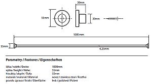 Карниз для ванны Bemeta 101120012 купить в интернет-магазине сантехники Sanbest