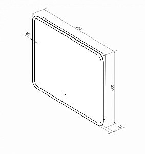 Зеркало Art&Max MESSINA AM-Mes-800-600-DS-F в ванную от интернет-магазине сантехники Sanbest
