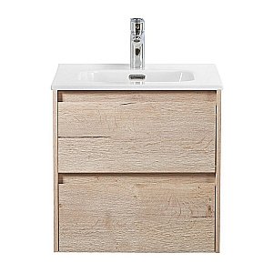 Тумба с раковиной BelBagno KRAFT-500-2C-SO-RGB Rovere Galifax Bianco для ванной в интернет-магазине Sanbest