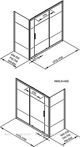 Шторка для ванны Aquanet Practic AE10-B-180H150U-CP купить в интернет-магазине Sanbest
