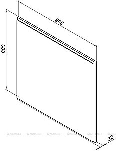 Зеркало Aquanet Nova Lite 90 белый в ванную от интернет-магазине сантехники Sanbest