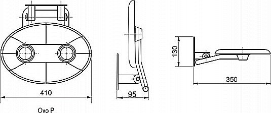 Cидение для душа Ravak Ovo P B8F0000044 купить в интернет-магазине сантехники Sanbest