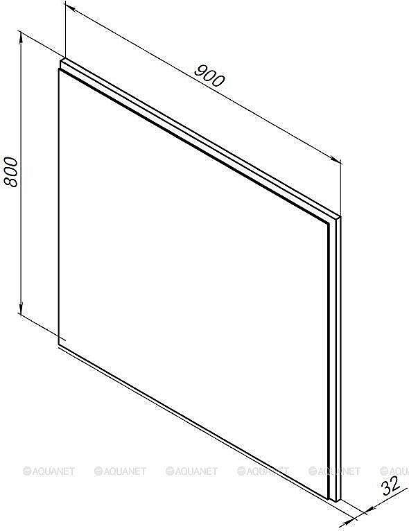 Зеркало Aquanet Nova Lite 90 белый в ванную от интернет-магазине сантехники Sanbest