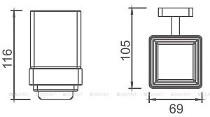 Стакан Aquanet 6584MB 246597 купить в интернет-магазине сантехники Sanbest