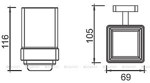 Стакан Aquanet 6584MB 246597 купить в интернет-магазине сантехники Sanbest