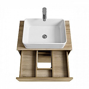 Тумба со столешницей Акватон Либерти 60 дуб эльвезия для ванной в интернет-магазине Sanbest