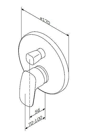 Смеситель для душа AM.PM Spirit 2.1 F71A85000 купить в интернет-магазине сантехники Sanbest