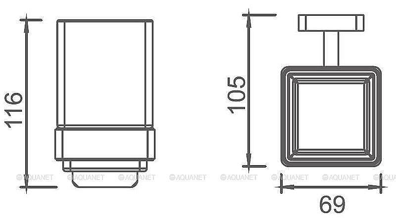 Стакан Aquanet 6584MB 246597 купить в интернет-магазине сантехники Sanbest