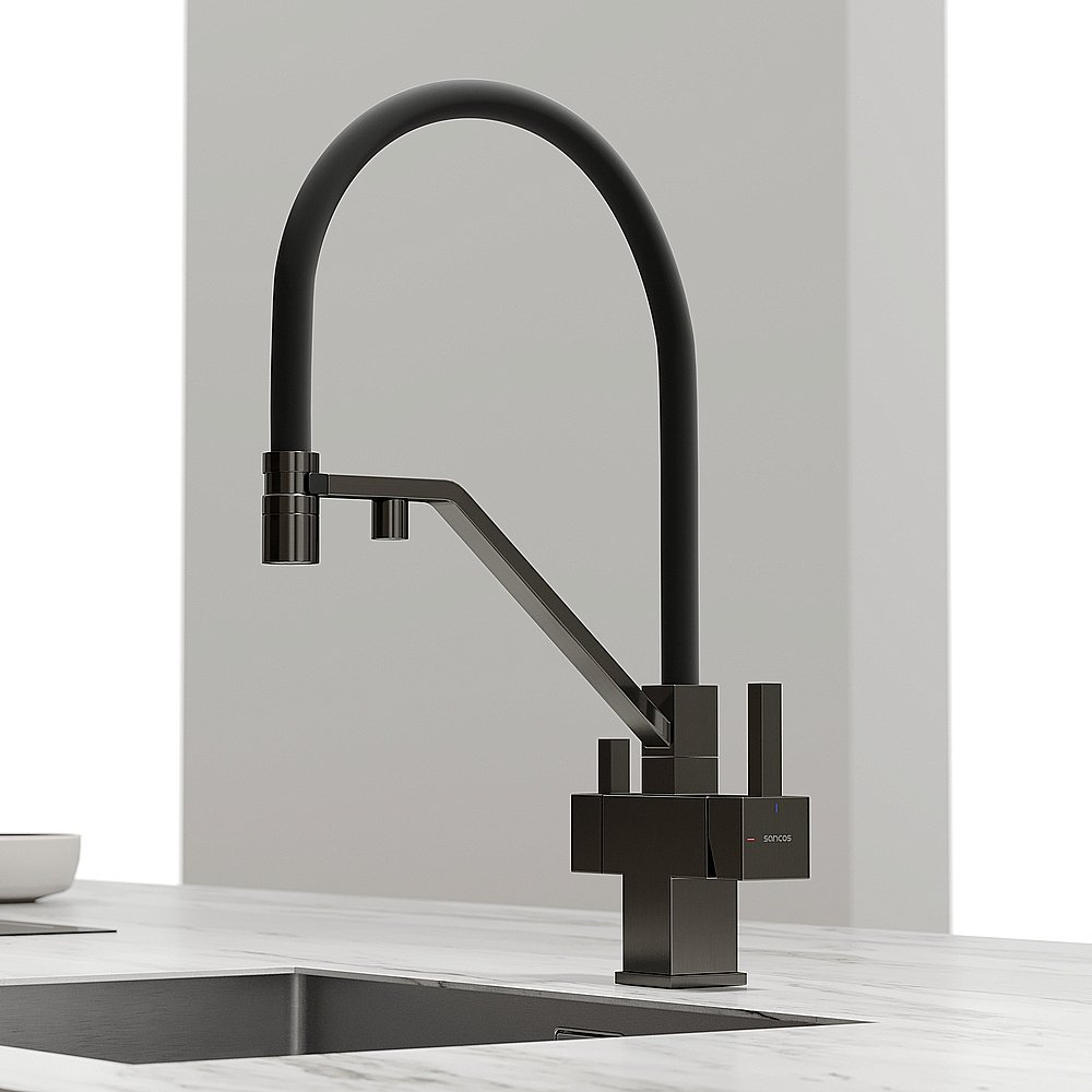 Смеситель для кухни Sancos Loro SC4007GG вороненая сталь купить в интернет-магазине сантехники Sanbest