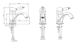 Смеситель для раковины Boheme Medici Ripresa 301 купить в интернет-магазине сантехники Sanbest