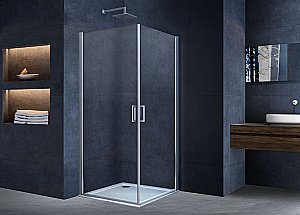 Душевой уголок Vincea Alpha VSR2-3AL7070CL 70x70 профиль хром/стекло прозрачное купить в интернет-магазине Sanbest