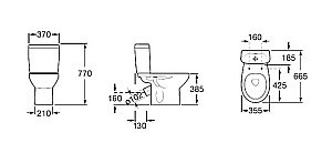 Унитаз-компакт Roca Mitos 34Q39A000 с бачком купить в интернет-магазине Sanbest