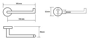 Держатель для туалетной бумаги Bemeta AMBER 155212032 кофейное золото купить в интернет-магазине сантехники Sanbest