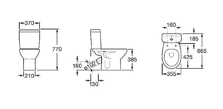 Унитаз-компакт Roca Mitos 34Q39A000 с бачком купить в интернет-магазине Sanbest