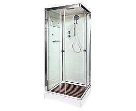 Душевая кабина DTO K401S 100x100 с крышей прозрачная/хром купить в интернет-магазине Sanbest