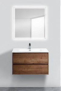 Тумба с раковиной BelBagno KRAFT 90 2C-SO/LOV-900-LVB Rovere Tabacco для ванной в интернет-магазине Sanbest