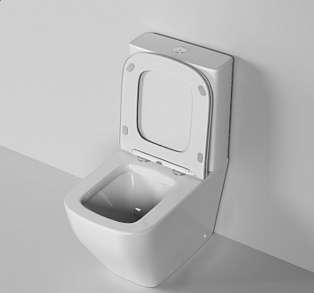 Унитаз-компакт Grossman Style GR-4453S безободковый, с крышкой микролифт, с бачком, белый купить в интернет-магазине Sanbest